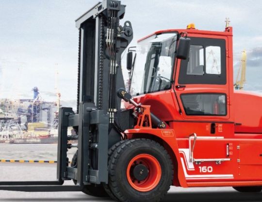 How does a forklift improve construction sites?